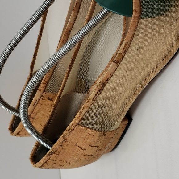 Vintage Rare Vaneli Cork & Mesh Bow Accent Ballet Flats Size 9.5 M - Picture 5 of 16